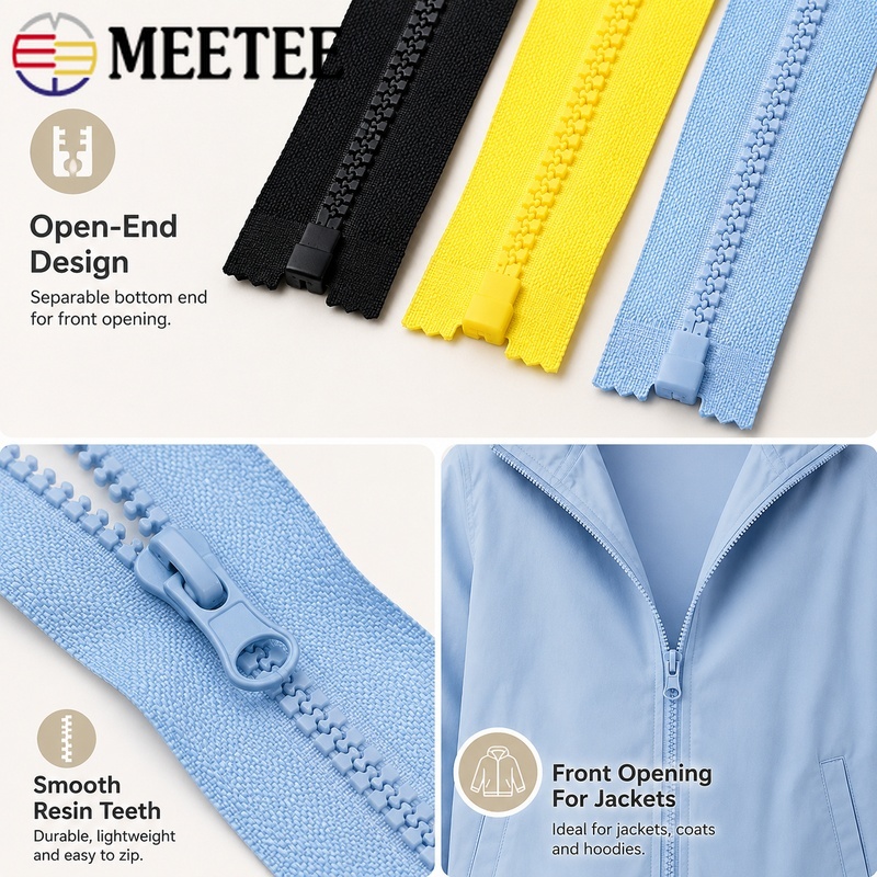 Sewing Front Zipper - 5Pcs 40-120cm 5# Resin Plastic Zipper