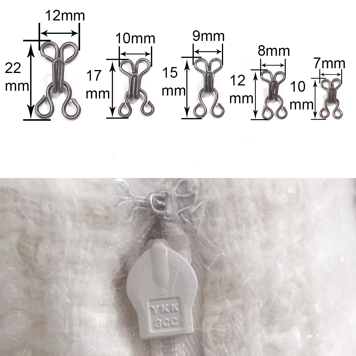 7-12mm 24pcs Cloth Hook and Ey - огляд і ціна Hook Eye Fastener