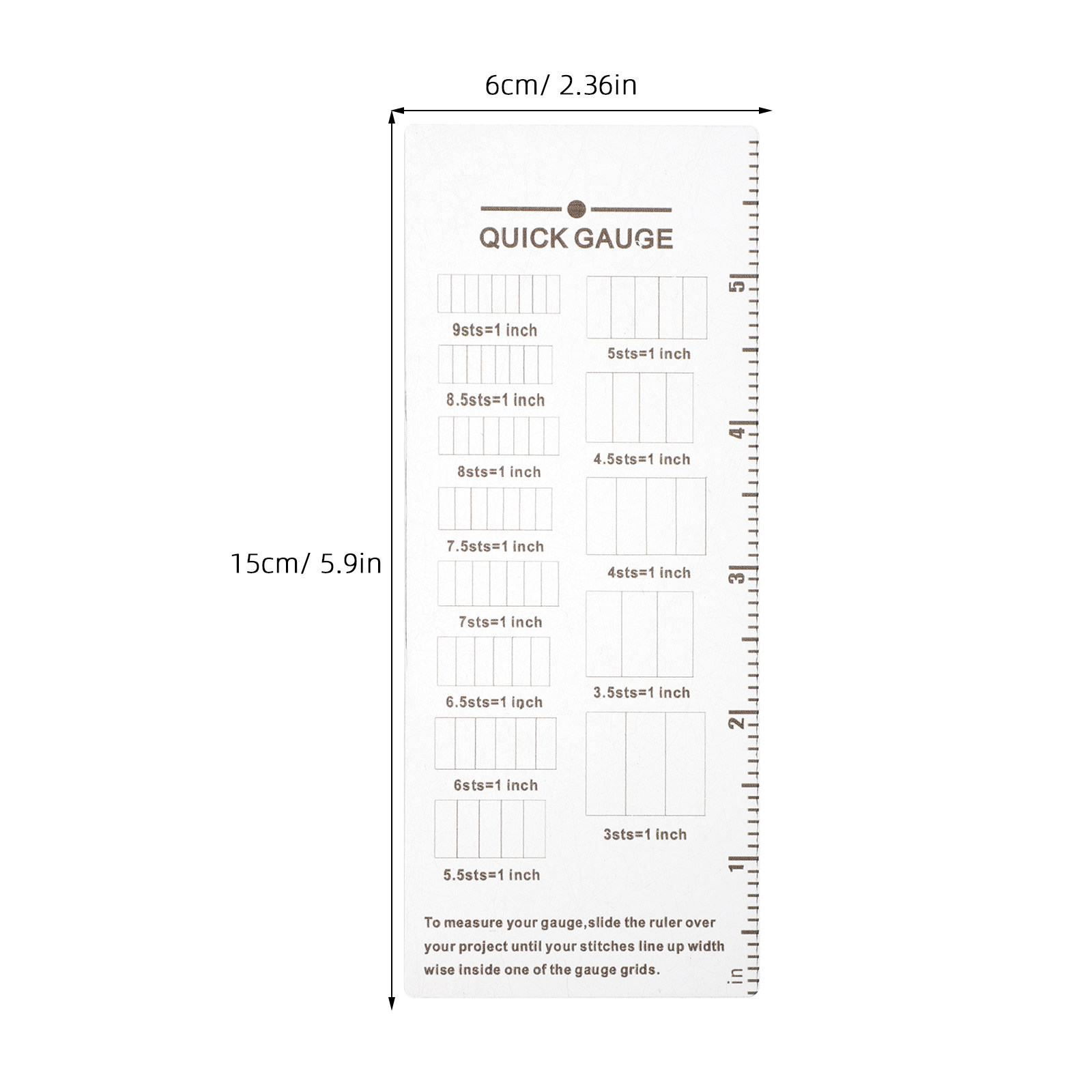 2Pcs Knitting Gauge Ruler Acry - огляд і ціна Sewing Knit