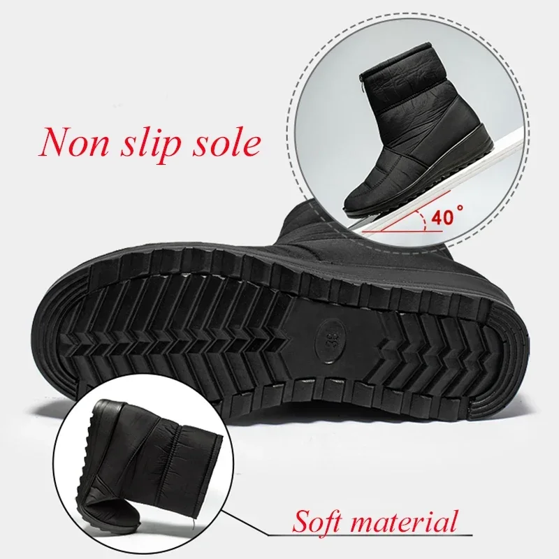 Non Slip Waterproof Snow Boots - огляд і ціна Sewing Front Zipper