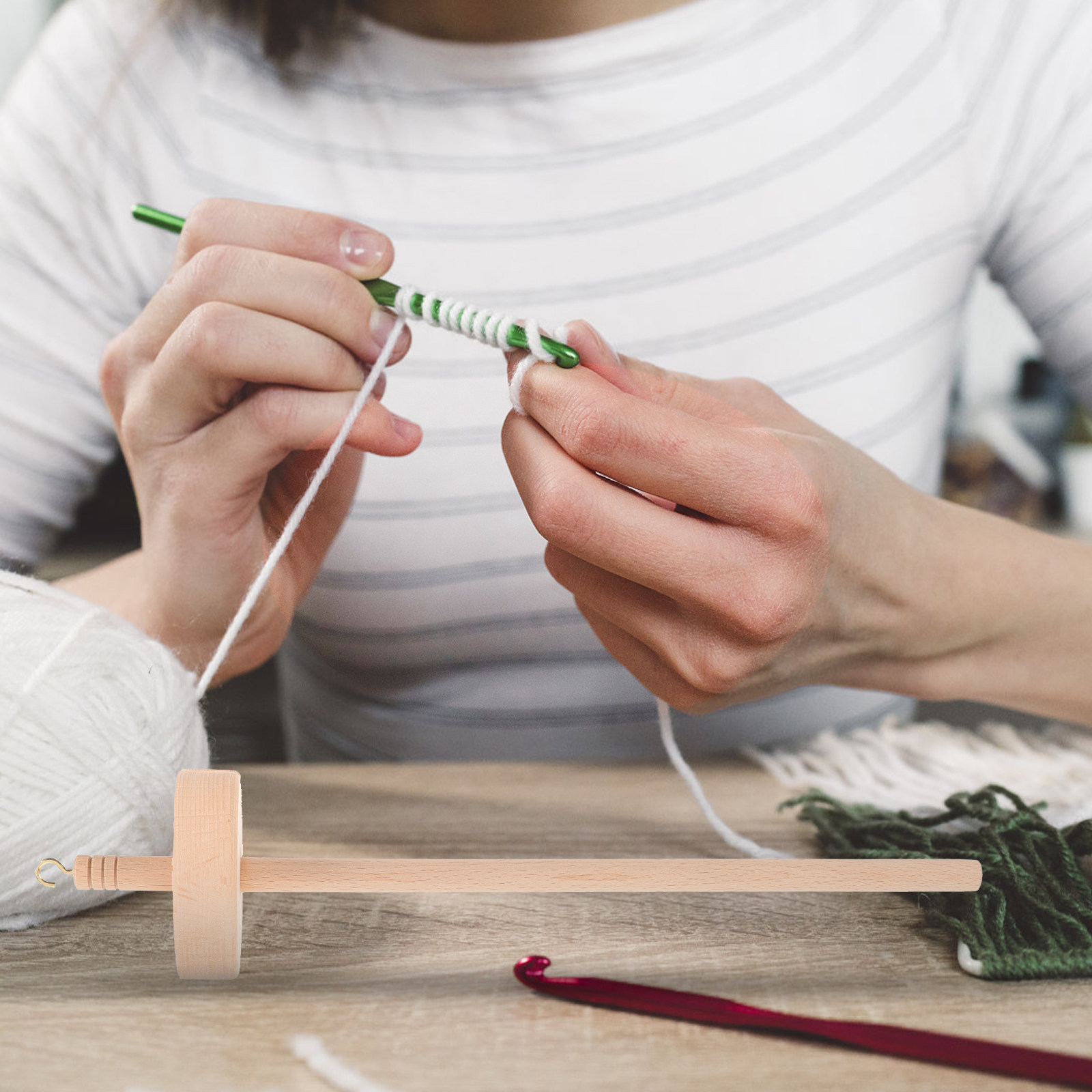 Wood Drop Spindle Wooden Yarn  - огляд і ціна Sewing Knit