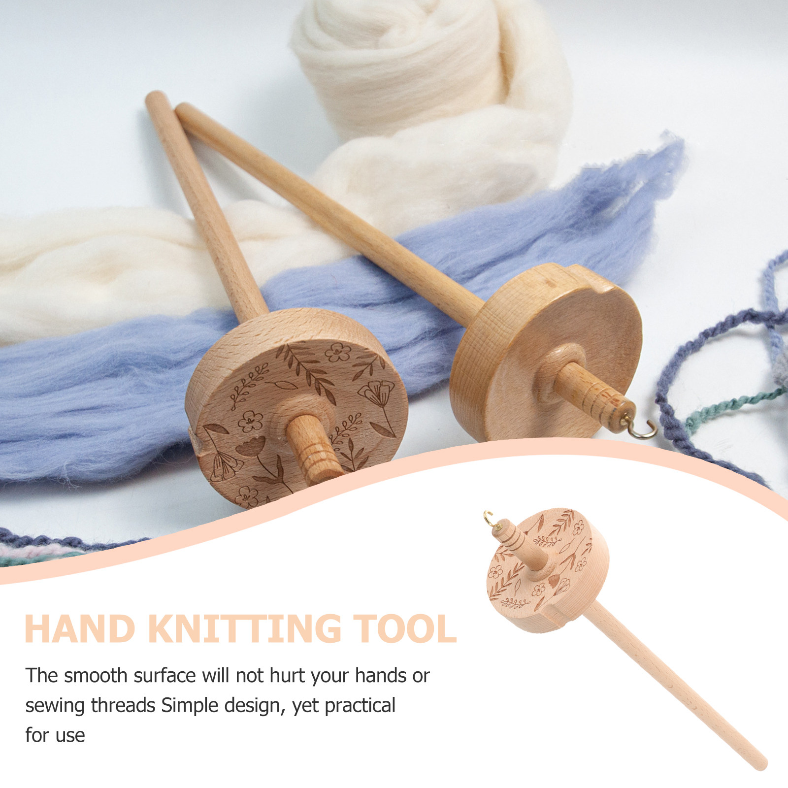 Wood Drop Spindle Wooden Yarn  - огляд і ціна Sewing Knit