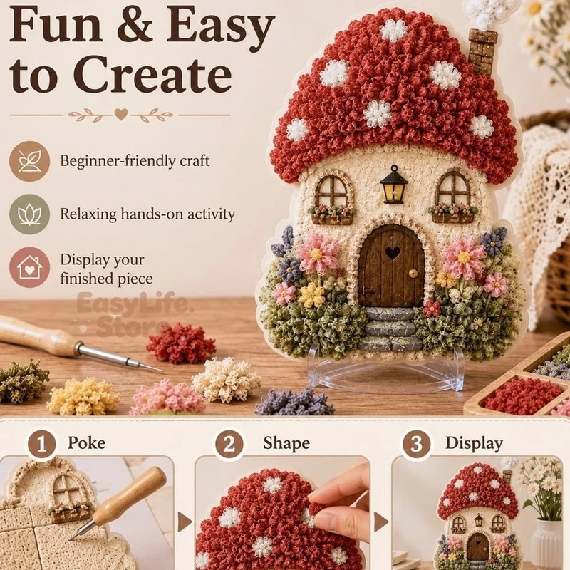 Whimsical Village 3D Fabric Po - огляд і ціна Textiles Sewing Techniques