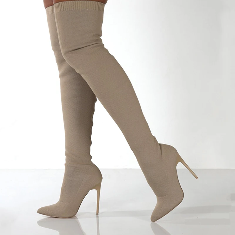 Women Autumn Over The Knee Boo - огляд і ціна Sewing Knit