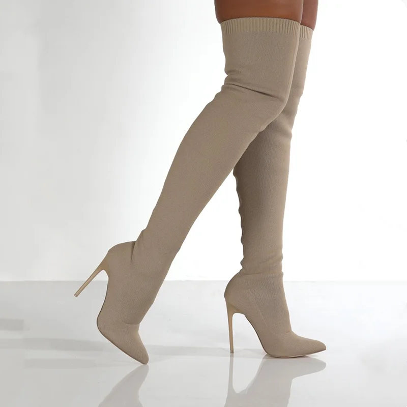 Women Autumn Over The Knee Boo - огляд і ціна Sewing Knit
