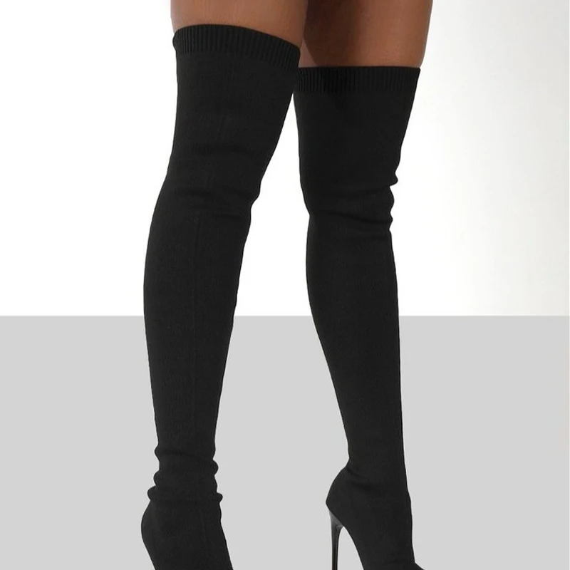 Women Autumn Over The Knee Boo - огляд і ціна Sewing Knit