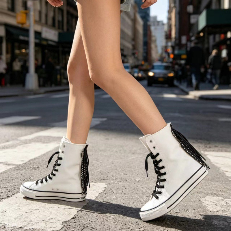 Canvas Shoes Woman New Medium  - огляд і ціна Sewing Front Zipper