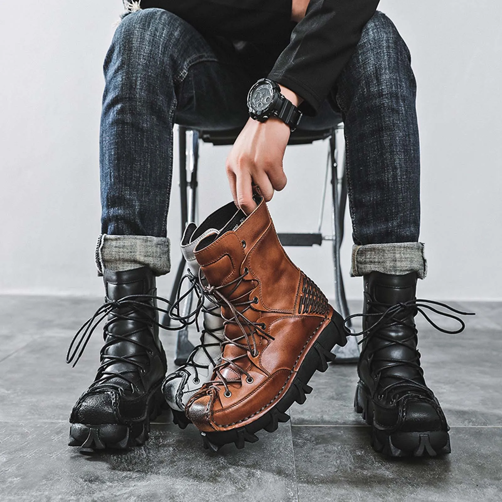 Fashion Genuine Leather Motorc - огляд і ціна Sewing Knit