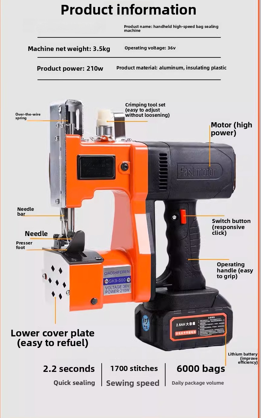 GK9-370 Handheld Dual Electric - огляд і ціна Sewing Machine In Textile Industry