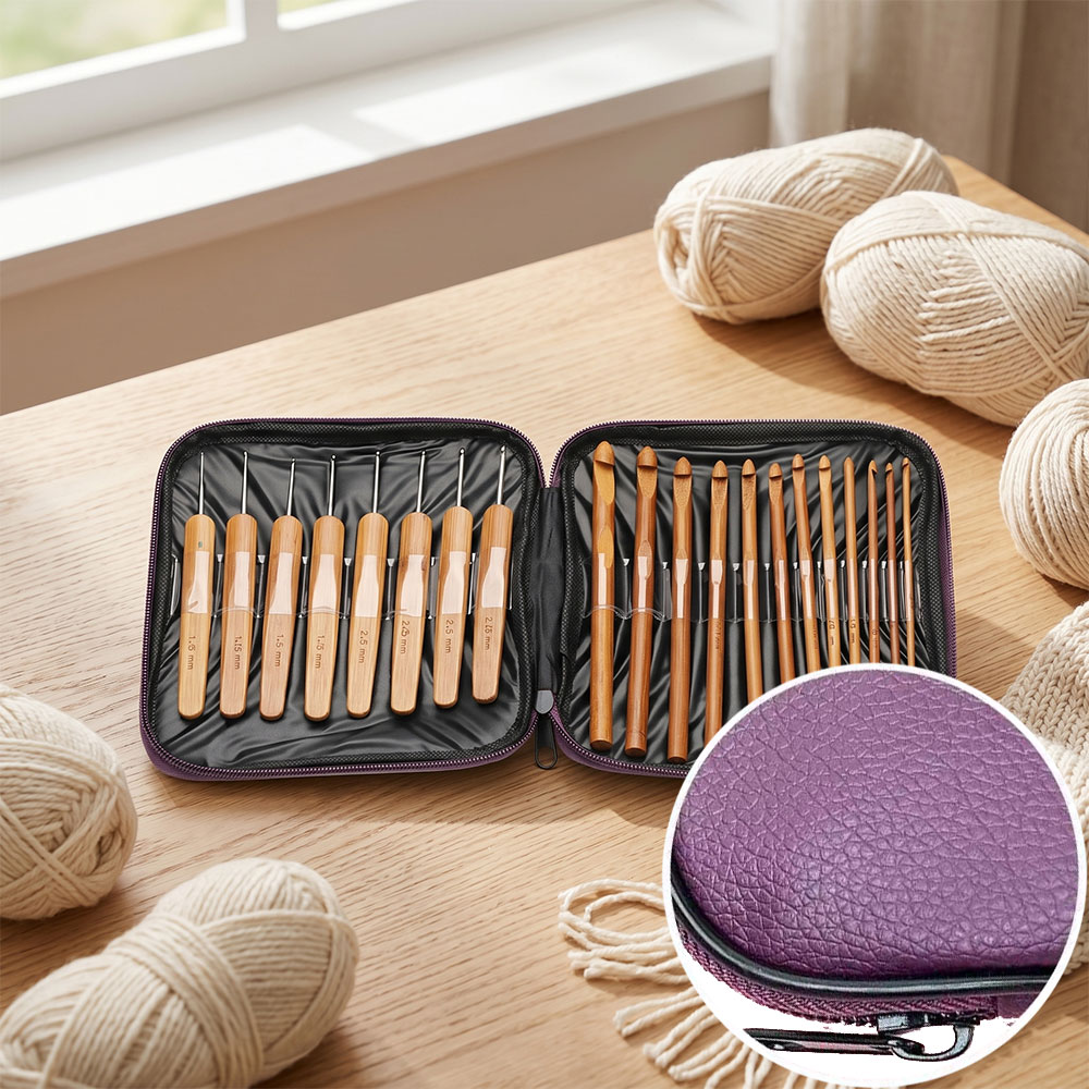 74pcs Bamboo Crochet Hooks Set - огляд і ціна Sewing Knit