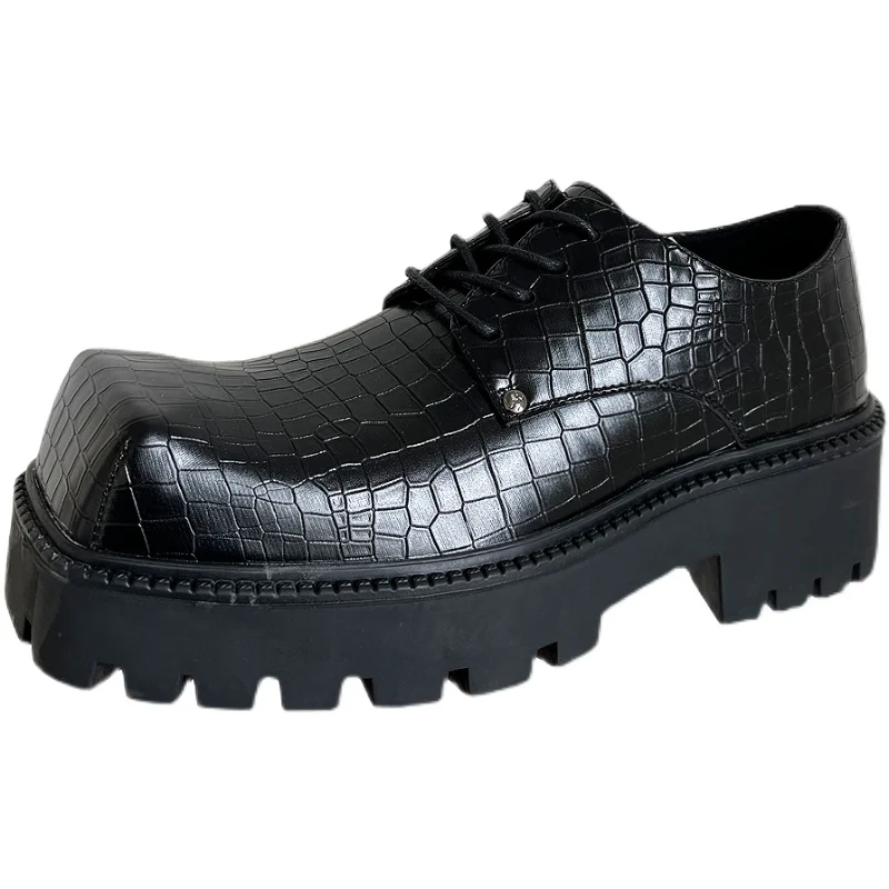 Men's Loafers Leather Motorcyc - огляд і ціна Sewing Latex