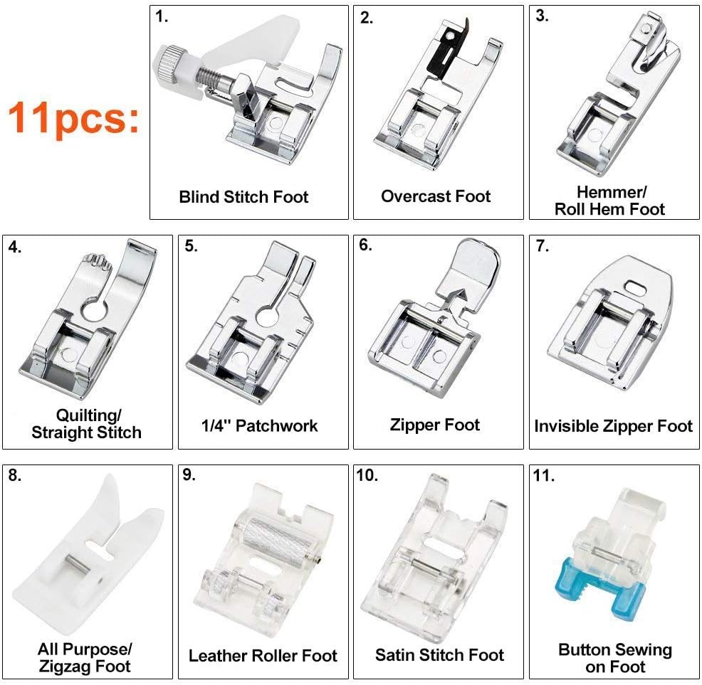 11Pcs Presser Feet Set - Walki - огляд і ціна Sewing Expert