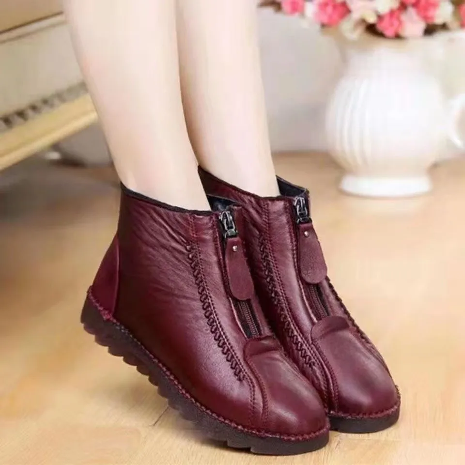 Winter Women Ankle Boots Fashi - огляд і ціна Sewing Front Zipper
