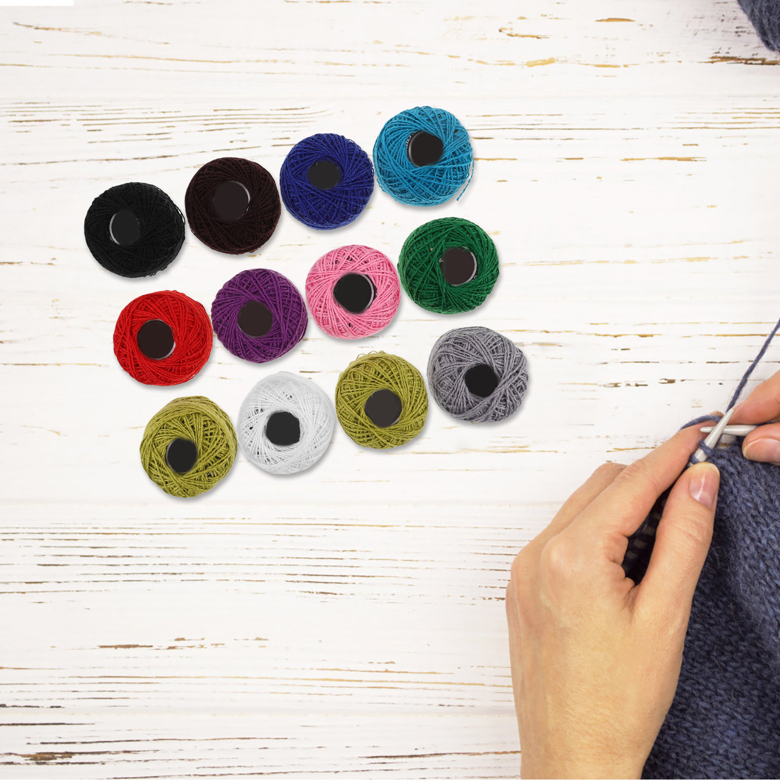 12Pcs Cotton Embroidery Floss  - огляд і ціна Sewing Knit