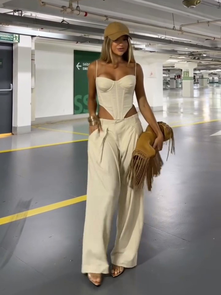 Sexy Solid Vest Pants Women's  - огляд і ціна Sewing Vest