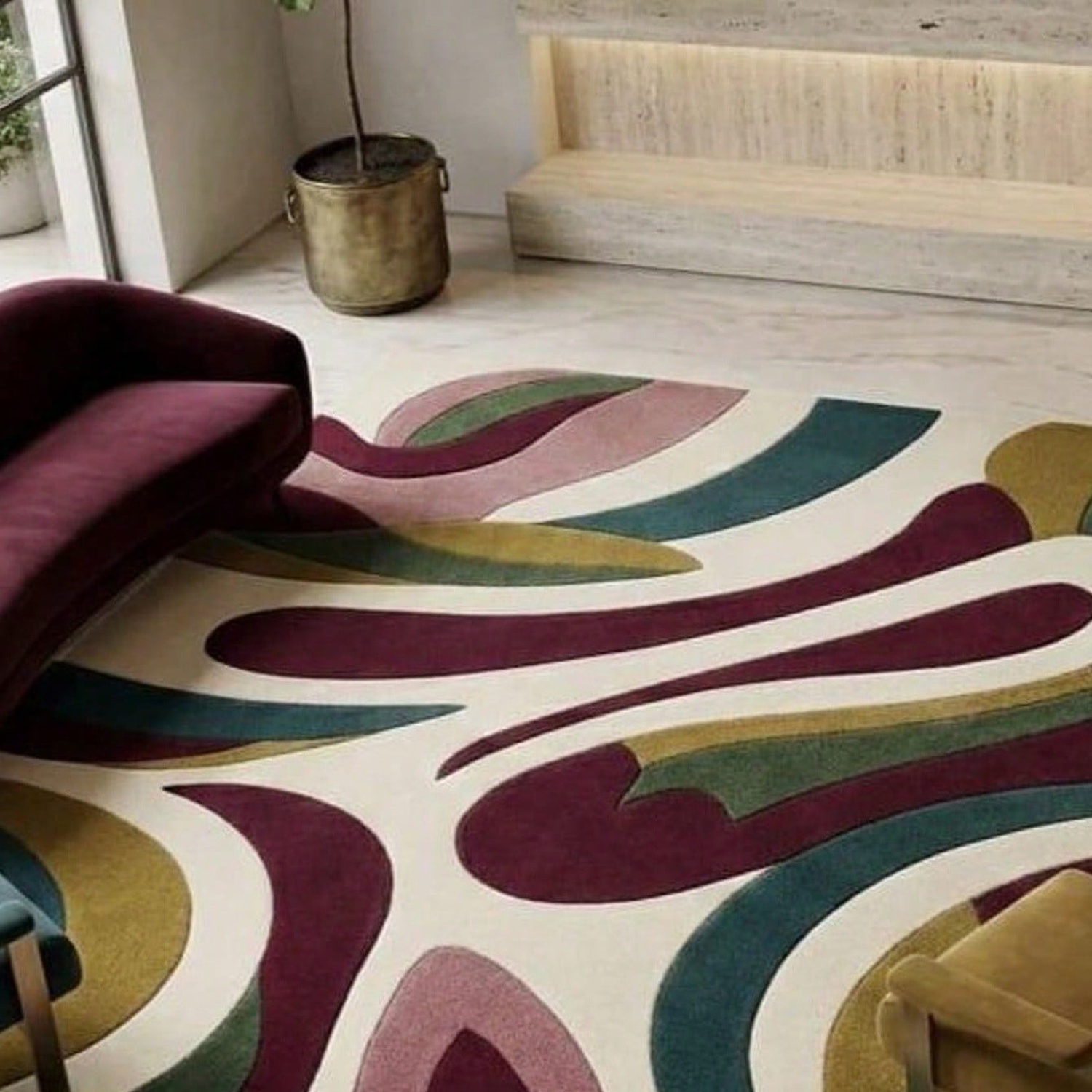 Abstract Pattern Carpet, Mid-C - огляд і ціна Century Textile & Sewing Supply By Owner