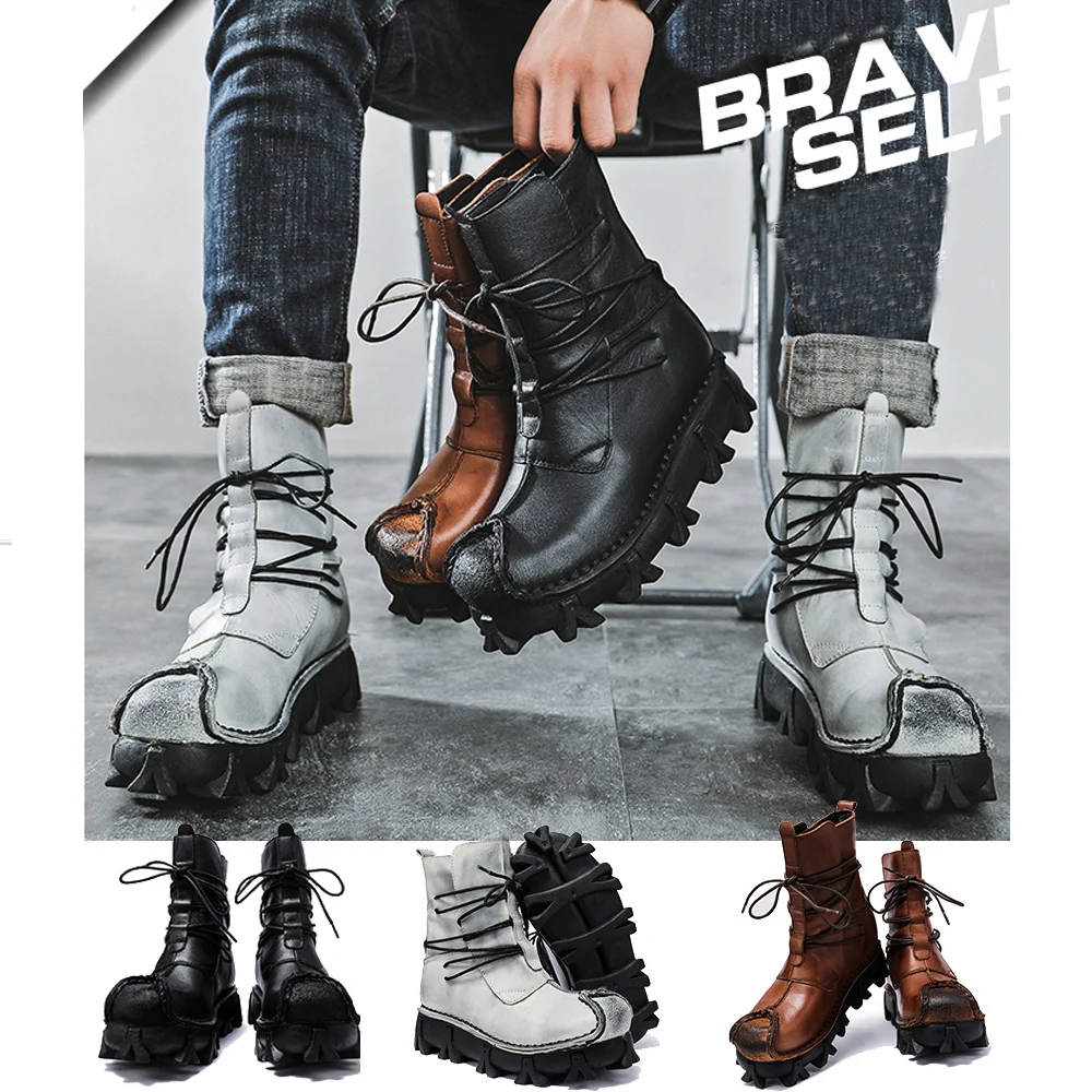 Men's Genuine Leather Skull Bo - огляд і ціна Sewing Latex